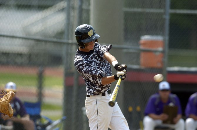 Jake Dercole had one of his team’s three hits – a second inning single into right center field - against Lake Braddock pitcher Thomas Rogers. 