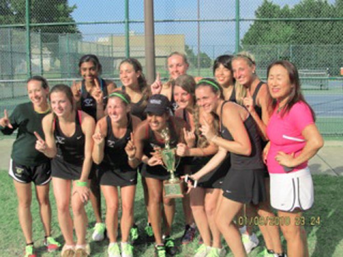 The Langley High girls' tennis team following its state finals win over Mills Godwin.