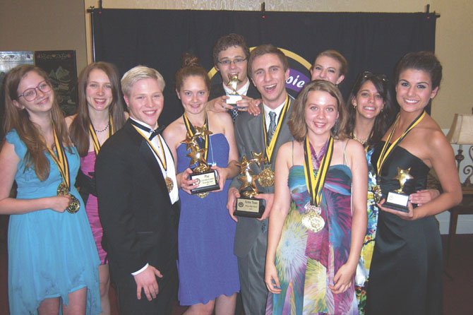 Best Play, "A View from the Bridge," McLean High School, Polina Tamarina, Madelyn Paquette, Nick Stone, Emily Mills, Damian Leverett, Max Johnson, Siena Richardson, Emma Paquette, Terry Mittelman, Lexie Shoaibi.