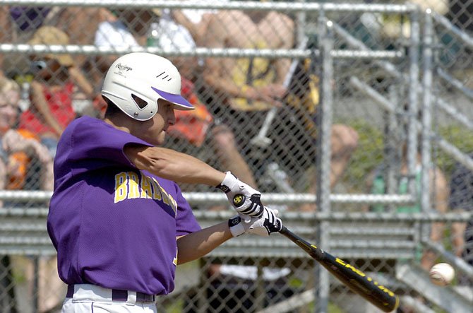 Lake Braddock junior Thomas Rogers hit a solo home run and drove in a run with a sacrifice fly during the Virginia AAA baseball state final on May 9 at Westfield High School.