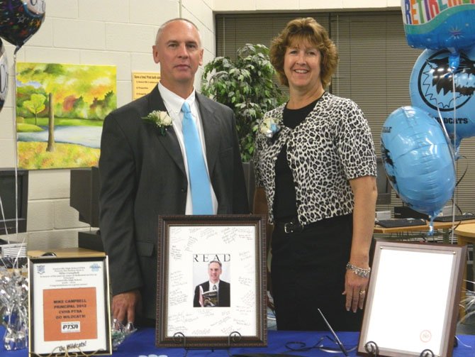 Centreville High School Principal Mike Campbell and his wife, Becky.