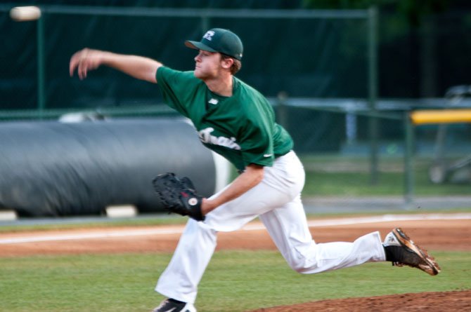 Bethesda Big Train pitcher Ryan Doran is seen earlier this season.