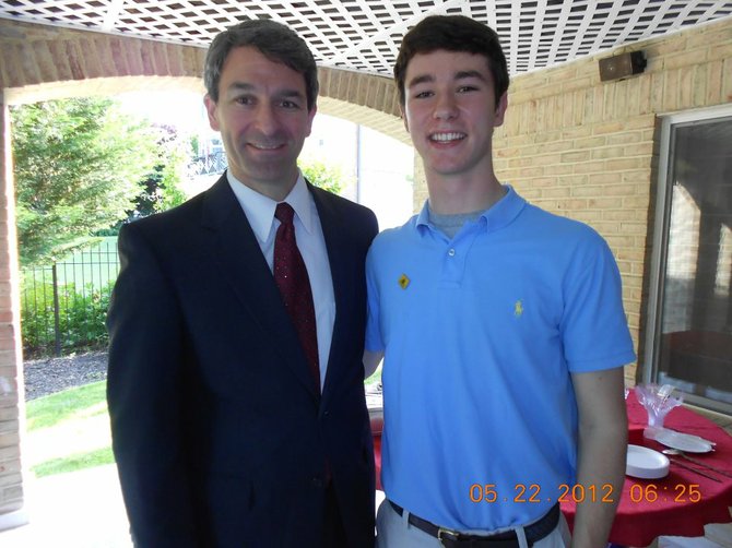 Evan Draim stands with Attorney General Ken Cuccinelli. Draim's involvement in northern Virginia Republican politics has piqued the interest of other Republicans.