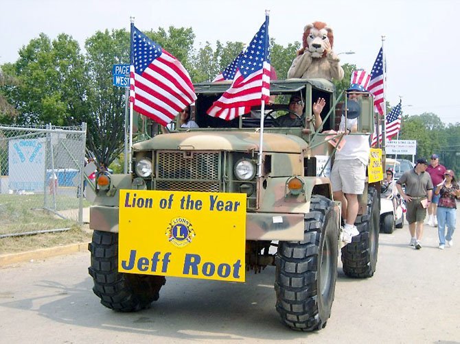 The Fairfax Host Lions Club drove an eye-catching caravan in the City of Fairfax Independence Day parade.