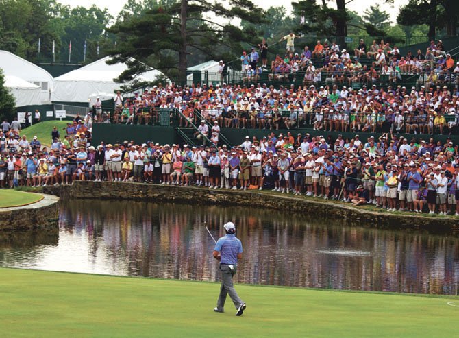 Rory McIlroy walk to the sixth green during the second round at the 2011 U.S. Open at Congressional Country Club in Bethesda, Md. on Friday, June 17, 2011.  (Copyright USGA/John Mummert)