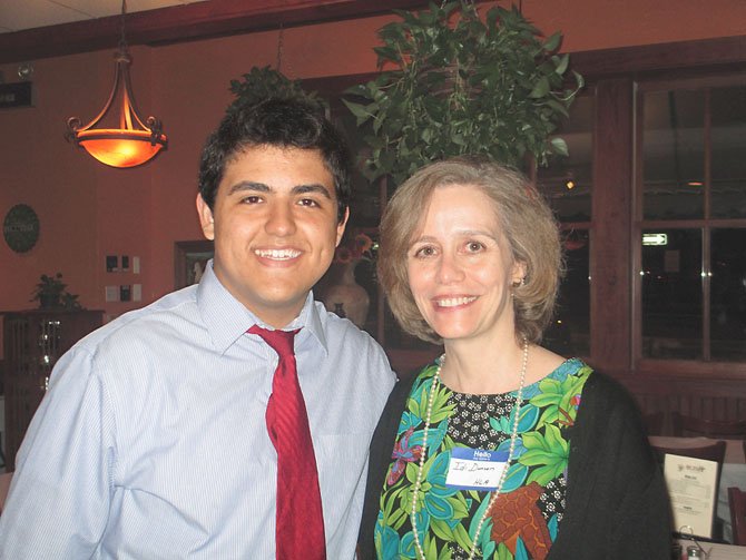 Westfield High grad Joe Fletcher with HLA President Idi Duncan at the HLA awards banquet.