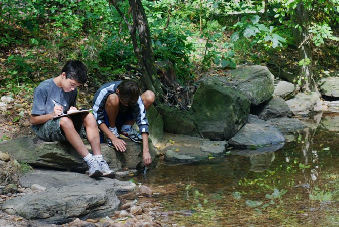 Seventh graders for Mary Breslin’s science class at George Washington Middle visited the Winkler Botanical Preserve during the school year.