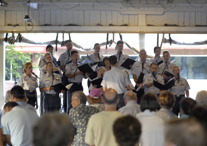 The U.S. Air Force Singing Sergeants perform July 12 at Glen Echo Park for the summer concert series.