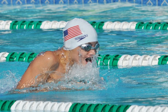 Ryan Allain competes for the Franklin Glen Gators swim team.