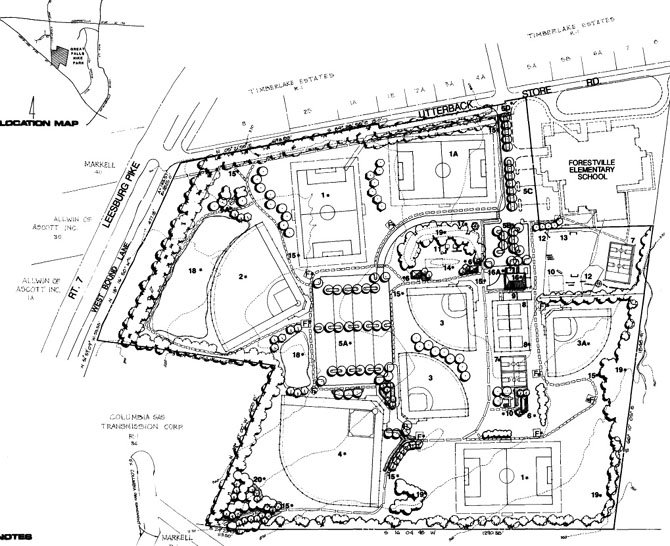 Field number four at Nike Park, located at the bottom, is scheduled to be turned into an artificial turf field, as well as receive several storm water management improvements. 