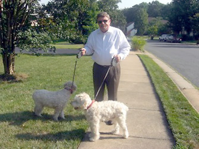 Jeff Redman with Annie (left) and Buddy (right).