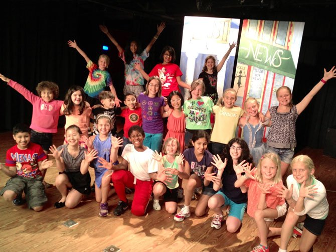 The cast of “Moonlit Musical,” a Moonlit Wings Productions original, premiered on Aug. 3 at Thoreau Middle School in Vienna. The two-week touring theatre camp, sponsored by Fairfax County Park Authority, produces a musical production at the end of each camp session.