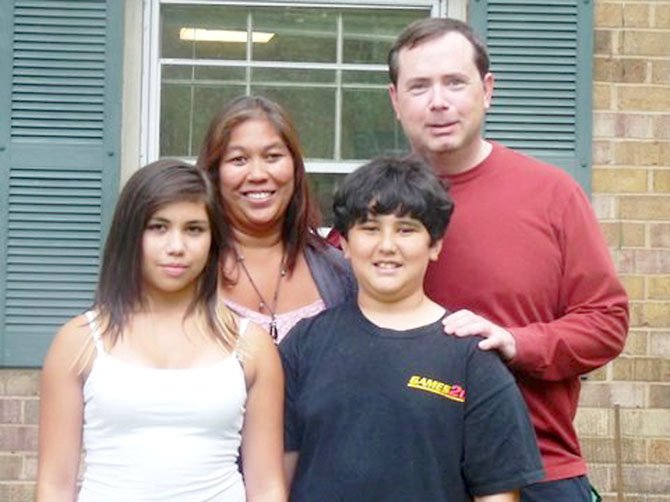 Goodwin and family, from left: Alana, 12, Tracy, Stephen, 11, Dan Goodwin. 