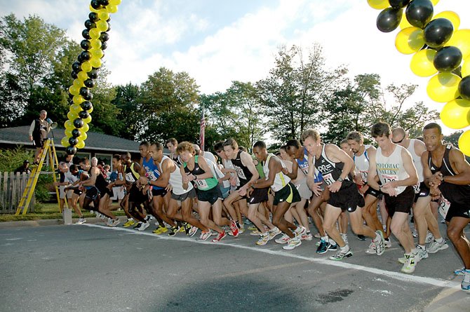 Ready to take off: The starting line at a previous Paul VI Runfest 5K race.