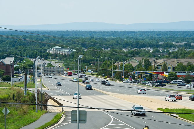 Supervisor Michael Frey’s view of Centreville from Route 29 looking down toward the Shenandoah Mountains.