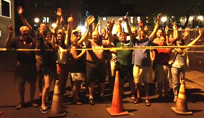 Members of the Old Dominion Boat Club occupy the Strand.