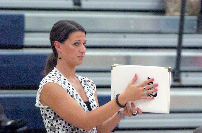 Trista Barnhart is in her second season as head coach of the South County volleyball team.