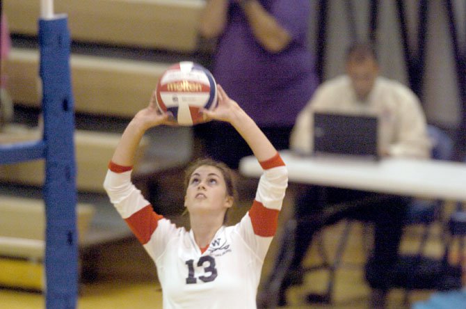 Woodson senior Caitlynn King had 14 kills and four aces against Chantilly on Sept. 4 at Woodson.