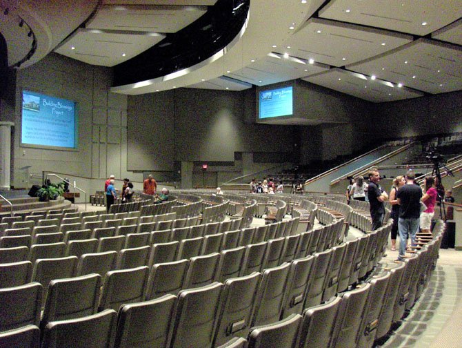 A view of part of the new sanctuary.