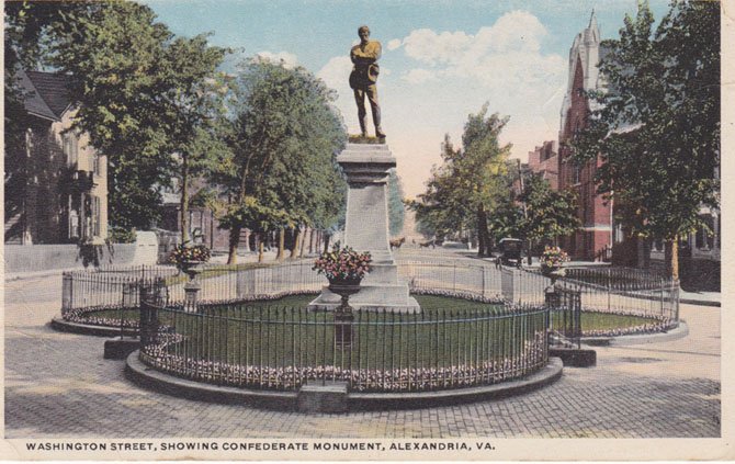 The confederate statue in Alexandria was commemorated on May 24, 1889, and was placed symbolically where Alexandria’s young men marshaled before leaving the city in the face of overwhelming Union forces. 