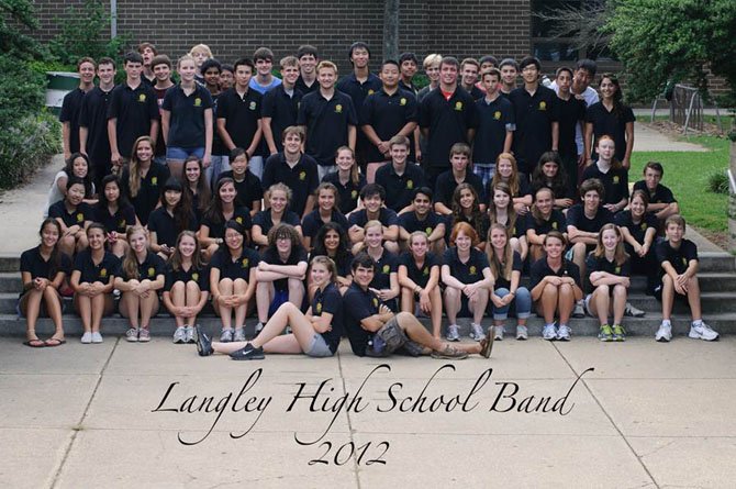 The Langley High School Marching Band.