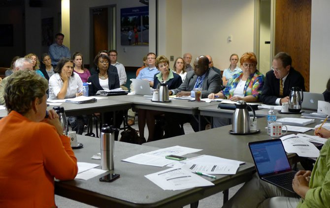 School Board members discuss the boundary change process.