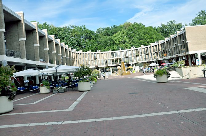 The Lake Anne Plaza was designed to balance design and art that the community could interact with. 