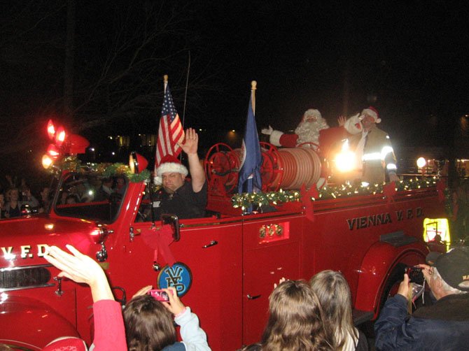 Screaming fire engine sirens herald the arrival of Santa Claus at the annual Church Street Holiday Stroll, always held the Monday after Thanksgiving.

