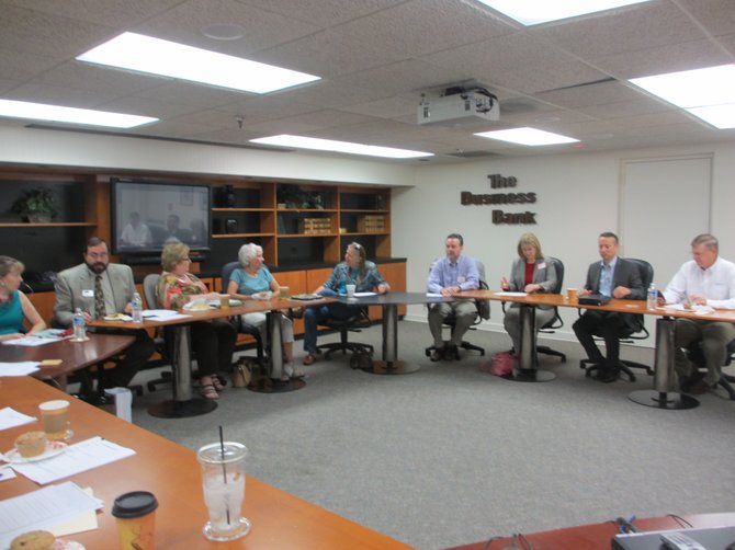 The conference room at The Business Bank was full of prospective members at the second organizational meeting of the Vienna Business Association.
