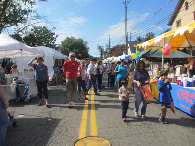 The Oktoberfest marketplace featured vendors selling food, crafts and services. There were even politicians handing out bumper stickers.