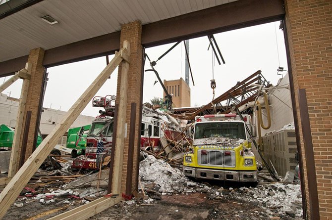 The 2010 blizzard destroyed the Baileys Crossroads fire station.
