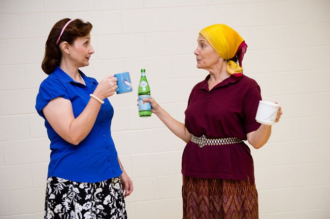 From left, Roberta Chaves as Grace and Jessie Roberts as Anna.