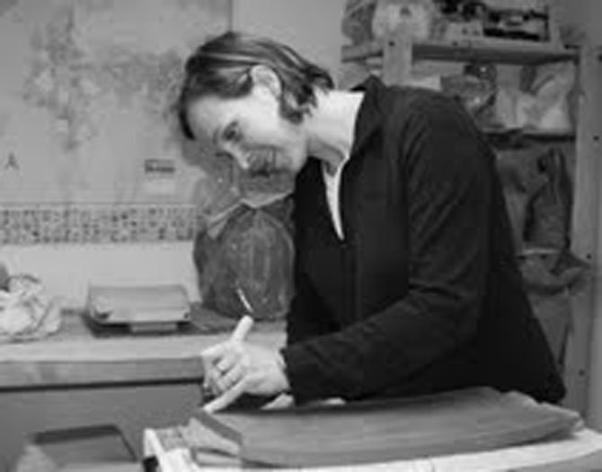 Stacy Snyder in her studio. "I would like to make pots to enter into a person’s life and to heighten an awareness of time and elevate an experience of place."
