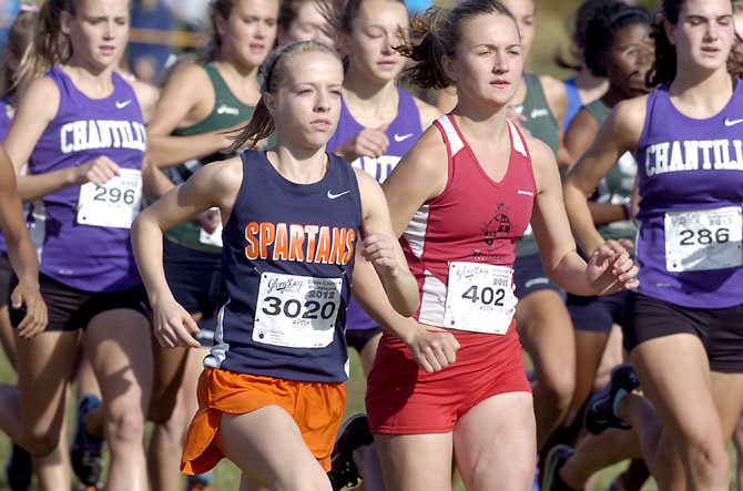 West Springfield’s Caroline Alcorta (3020) won the 20th Annual Glory Days Invitational with a course-record time of 17:42 on Oct. 13.