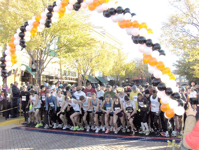 The starting line at last year’s Goblin Gallop 5K in Fairfax Corner.