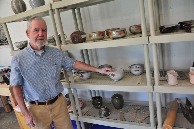 David Cowdrill, a potter, at his studio, part of the Great Falls Studios Tour last weekend. 