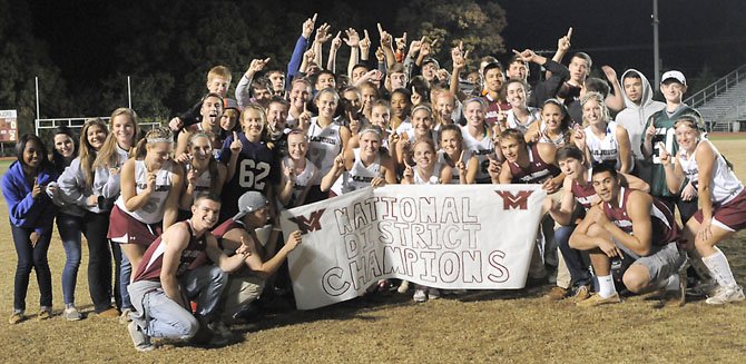 The Mount Vernon field hockey team won its third National District title in four years with a 2-0 victory against Yorktown on Oct. 22 at MVHS.