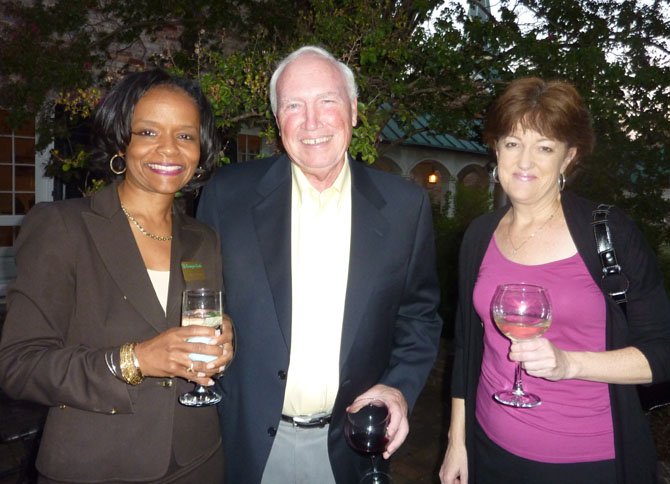 Campagna Center CEO Tammy Mann, host Douglas Turner and Mary Neumeyer.