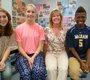 Sarah Morris, Spencer Carmel, teacher Denise Duffy and ...