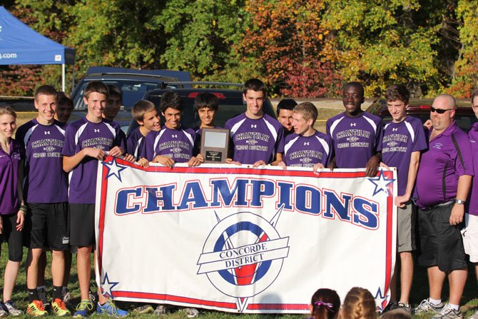 The Chantilly boys’ cross country team on Oct. 24 won its first Concorde District championship in program history.