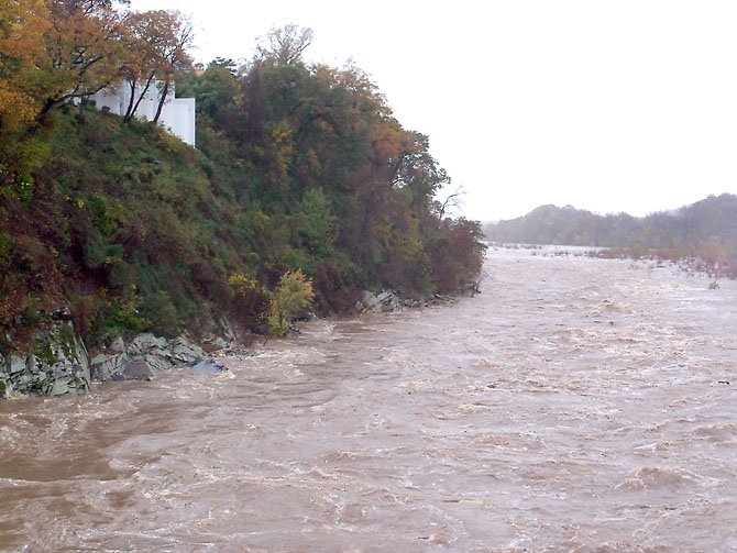 Upstream from Chain Bridge.
