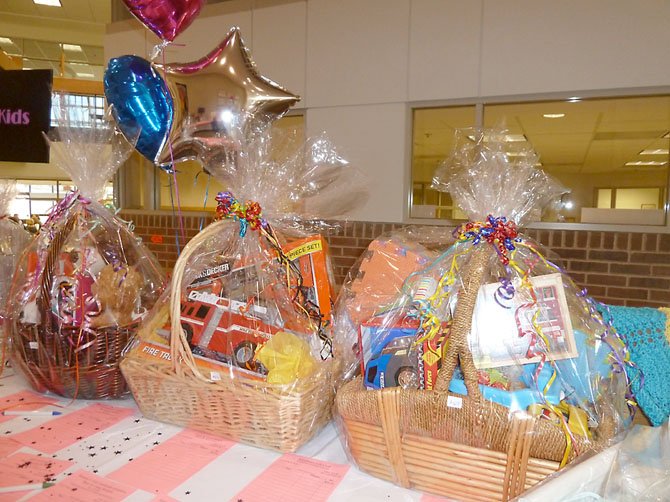 Gift baskets are featured in the silent auction at the WHC
Boutique.