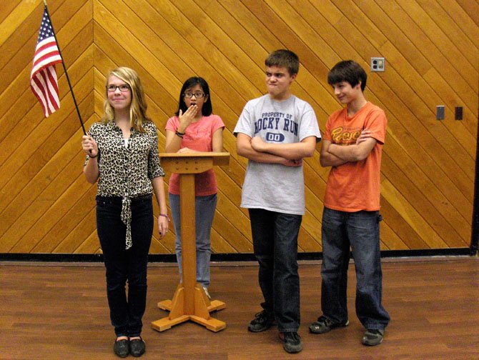 From left are Eryn Meyer, Mavis Manaloto, Jason Hadley and Connor Cragg.

