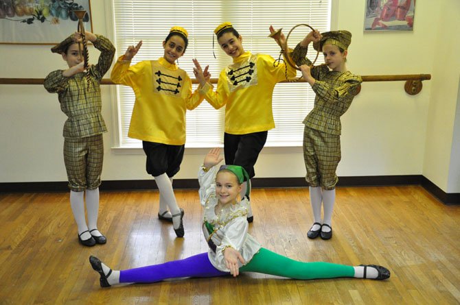 Rear, from right, Alexis Watkinson, Licole Luz, Kiana Khoshnoud and Sabrina Luz. Front, Meagan Warner. The dancers will participate in Margaret Haddad Studio of Classical Ballet’s annual performance of "The Nutcracker," which will be the weekend after Thanksgiving.