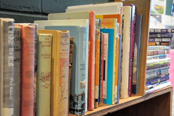 A selection of books at Reston’s Used Book Shop. The store features a wide selection of used books, with a large section of books on military history and the Civil War. 