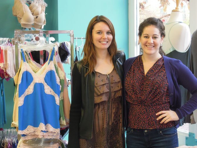 Corey Lorenz (left) and Hilary Adleberg (right) at Bloomers.
