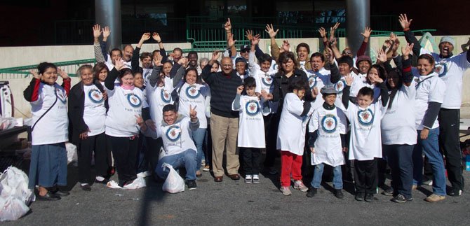 Volunteers participate in the Montgomery County Muslim Foundation’s 2012 meat distribution. 

