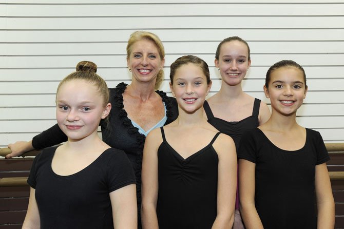 From left: Elena Pipkin, owner and director Sally Tierney, Sydney Webster, Kailey O'Farrell and Emma Feddo at the Just Dance Studio.