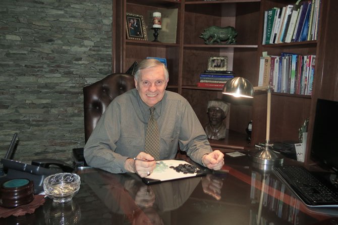 Jorge Adeler, master designer at Adeler Jewelers, has been a part of the Great Falls community for more than 30 years. Pictured above, he sits at his desk preparing designs.