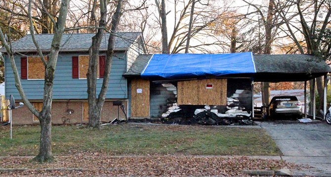 The fire caused extensive damage to the family's home. 
